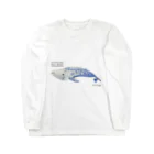 Kinkadesign うみのいきものカワイイShopの夢見るシロナガスクジラ Long Sleeve T-Shirt