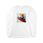 Hamatsukiのレッサーパンダ（折り紙風アート） Long Sleeve T-Shirt