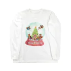 GLOBEのトナカイと愉快な動物たちのクリスマススノードーム Long Sleeve T-Shirt