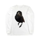 karasunikkiの内股ポーズのカラスのハッピー Long Sleeve T-Shirt