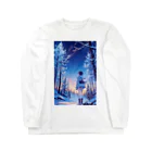 卯月なのかのMagical Winter Journey　〜雪に染められた銀世界の旅〜　No.4「Dawn」 Long Sleeve T-Shirt