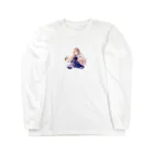 かわいい女の子とシュールな絵のアリスマーガレットちゃん Long Sleeve T-Shirt