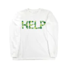 junichi-goodsのバルーン文字「HELP」（緑色系） Long Sleeve T-Shirt