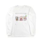 kumamia（くまみあ）のくまの３兄弟もこもこver. ロングスリーブTシャツ