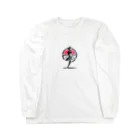 面白デザインショップ ファニーズーストアの片足立ちの美女 Long Sleeve T-Shirt