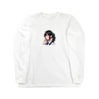 かわいい女の子とシュールな絵のあらあら～真理子さん Long Sleeve T-Shirt