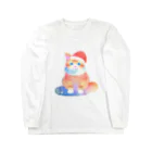 KenySignsのサンタネコちゃんのイラストグッズ Long Sleeve T-Shirt