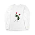 24_Redpink  visual calendarのRedpink_two roses Long Sleeve T-Shirt