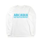 アシスト通信社のARCADIA SALTWATER SERVICE BLUE ロングスリーブTシャツ