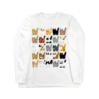 赤石工房(くまごろう屋)の猫まみれ/KOTETSU Cats Long Sleeve T-Shirt