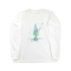 おひるねのゆめ-nats:u:mi-の葉車-雪つもるもみの木- Long Sleeve T-Shirt