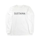 Sustaina ShopのSUSTAINA（ロゴなしグレー文字） ロングスリーブTシャツ