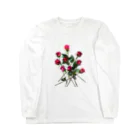 24_Redpink  visual calendarのRedpink 9 Roses ロングスリーブTシャツ