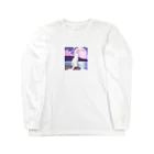 桜猫店-sakuraneko-の白猫さんと湖 Long Sleeve T-Shirt