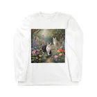 夜のねこの猫の楽園 Long Sleeve T-Shirt