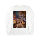 hot_calpisの夜桜 Long Sleeve T-Shirt