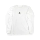 npanpaのんぱんぱ　「ん」ロングスリーブTシャツ (ロゴ黒2) Long Sleeve T-Shirt