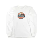 ファンシーTシャツ屋のアウトドアーワッペン夕日 Long Sleeve T-Shirt