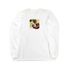 大漁旗　和柄のshopの大漁　和柄　赤富士 Long Sleeve T-Shirt