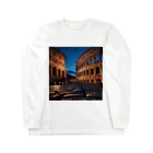 awawoの夕闇に染まるコロッセオの風景 Long Sleeve T-Shirt