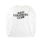 YaHabibi ShopのAnti Colonial club　パレスチナ解放のためのもの ロングスリーブTシャツ