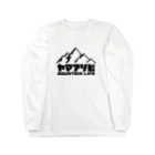 QUQU_WORKSのヤマアソビ マウンテンライフ 山遊び アウトドア ブラック Long Sleeve T-Shirt