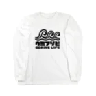 QUQU_WORKSのウミアソビ マリンライフ 海遊び サーフ ブラック Long Sleeve T-Shirt