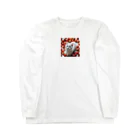 kiryu-mai創造設計のいちごねこ・スクエア Long Sleeve T-Shirt