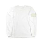 rilybiiのnemutai *plaster cream *milky green yellow ロングスリーブTシャツ