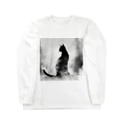 mamachanxxxの謎めいたモノクロねこ Long Sleeve T-Shirt