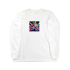 お茶目なドット絵のドット絵ガイコツさん Long Sleeve T-Shirt