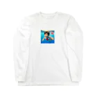 taka-kamikazeの遊泳する赤ちゃん日本代表 Long Sleeve T-Shirt