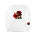 J-M-Kのレッドローズ Long Sleeve T-Shirt