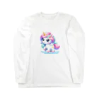 ironanoの【#いろなの】ユニコーン Long Sleeve T-Shirt