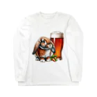 bottaの可愛いウサギ(垂れ耳ビール)カラー03 Long Sleeve T-Shirt