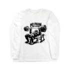 BlueOcean987のNO PAIN NO GAIN ゴリラベンチプレス Long Sleeve T-Shirt