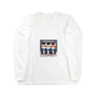 Tomo_Bluebellの2024 卒業　卒業旅行　卒業記念　猫 Long Sleeve T-Shirt