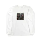 ねんねこの猫たちのあくび Long Sleeve T-Shirt