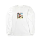 天使の館の琴を奏でる天使 Long Sleeve T-Shirt