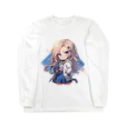 honoka_tの金髪ちびキャラ美少女 ロングスリーブTシャツ