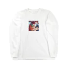 aoicanonの雪の結晶を研究する女性 Long Sleeve T-Shirt