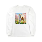 ANTARESの春の柴犬の冒険 Long Sleeve T-Shirt