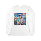 chillfishingの釣りガール爆釣！ ロングスリーブTシャツ