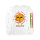 NAMM3 AND THE SUNのラスタ太陽ラスタロゴ　袖プリント 白ほか 淡色布地 全6色 Long Sleeve T-Shirt