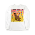 就労支援A型 ONE STEP | ワンステップの紅型シリーズ　琉球犬 Long Sleeve T-Shirt