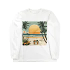 甘いマンゴーの甘い爽やかなマンゴーのイラストグッズ Long Sleeve T-Shirt