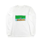 ギョージャガーリックのデザインの春之読書 Long Sleeve T-Shirt