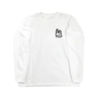 漢字Tシャツ通販の筆うさ墨絵（ふでうさ すみえ） Long Sleeve T-Shirt