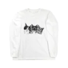 サビネコよもぎの仲良し３匹 Long Sleeve T-Shirt