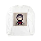 d-design-labのかわいい忍者のイラストグッズ Long Sleeve T-Shirt